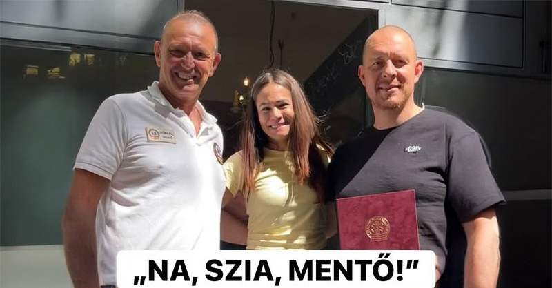 Megállapodtunk, a „NA, SZIA, MENTŐ!” védjegyet a kisfiú kapja